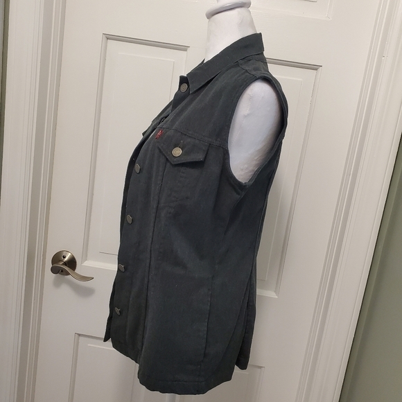 NWT Levi's Red Label Charcoal Gray Women's Vest Size Medium, Casual - Picture 7 of 14